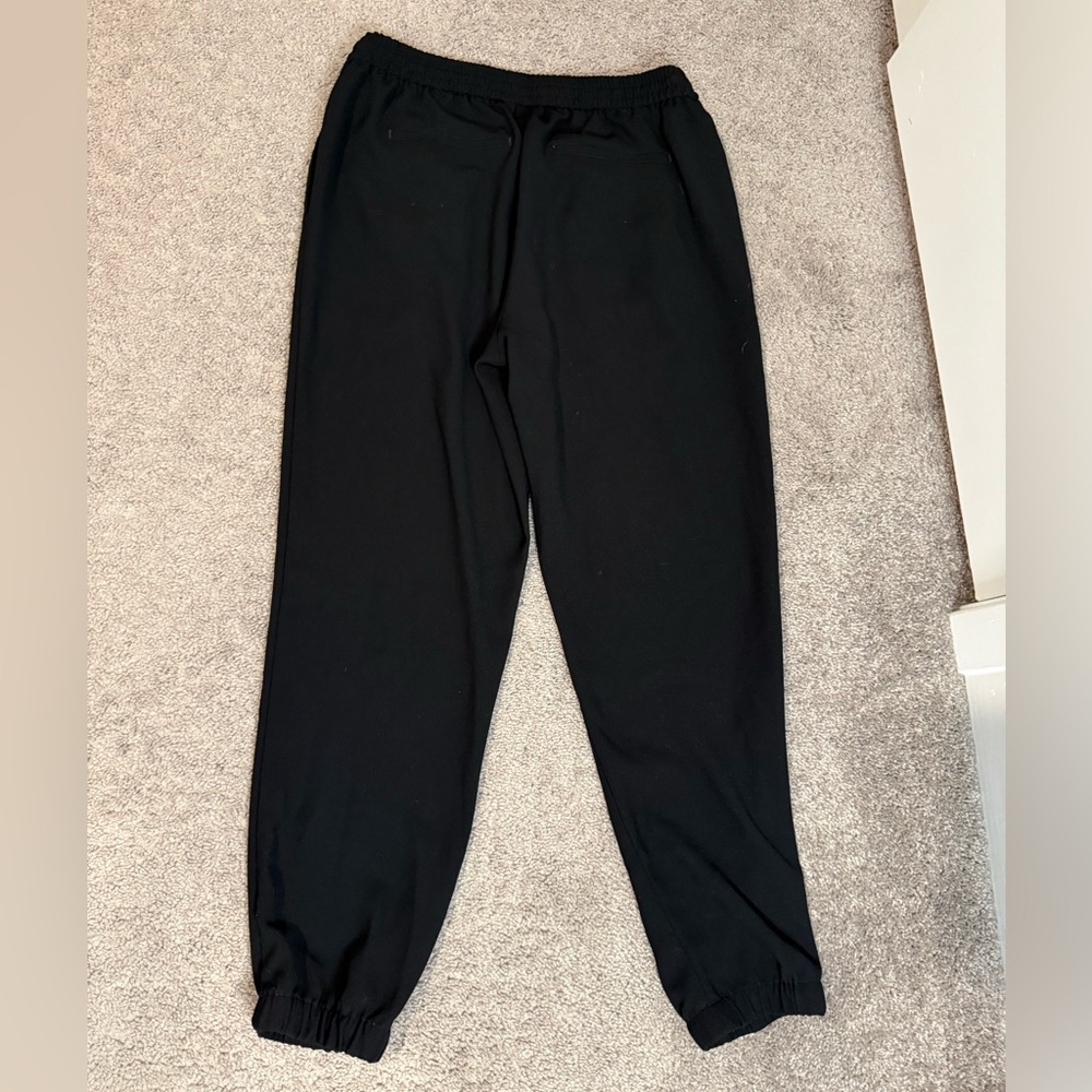 Express Black Elastic Waist Pants with ankle cuff